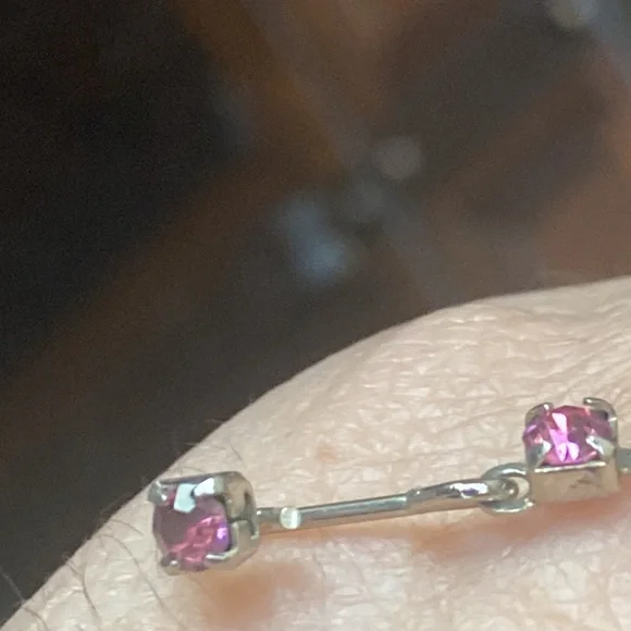 Vintage pink and white choker - Picture 3 of 6